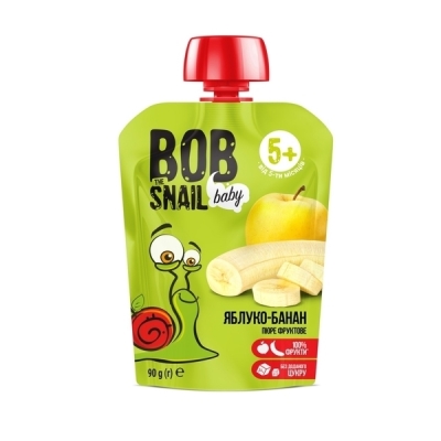 Пюре фруктове Bob Snail Яблуко-банан 90 г